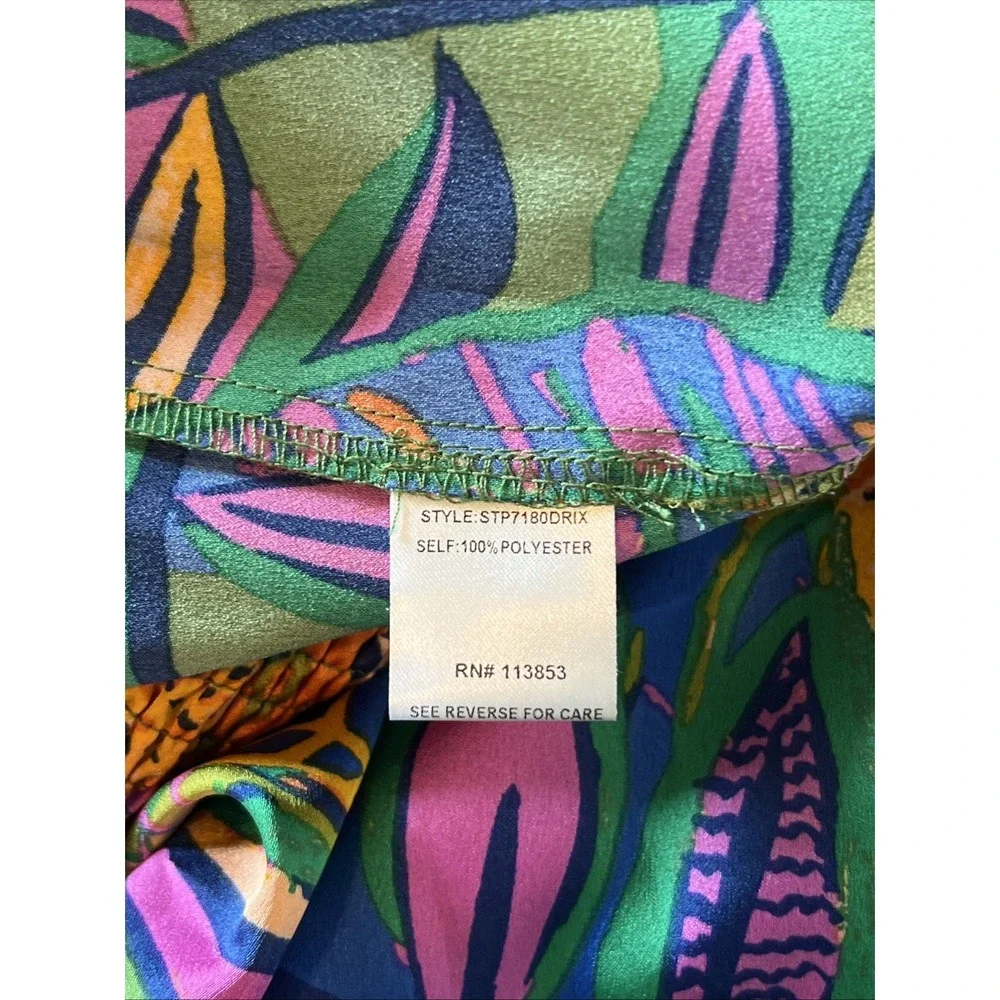 NWT $69 SUGARLIPS Curve Tropical Flowy‎ Multicolored Vacation Pants Size 2X